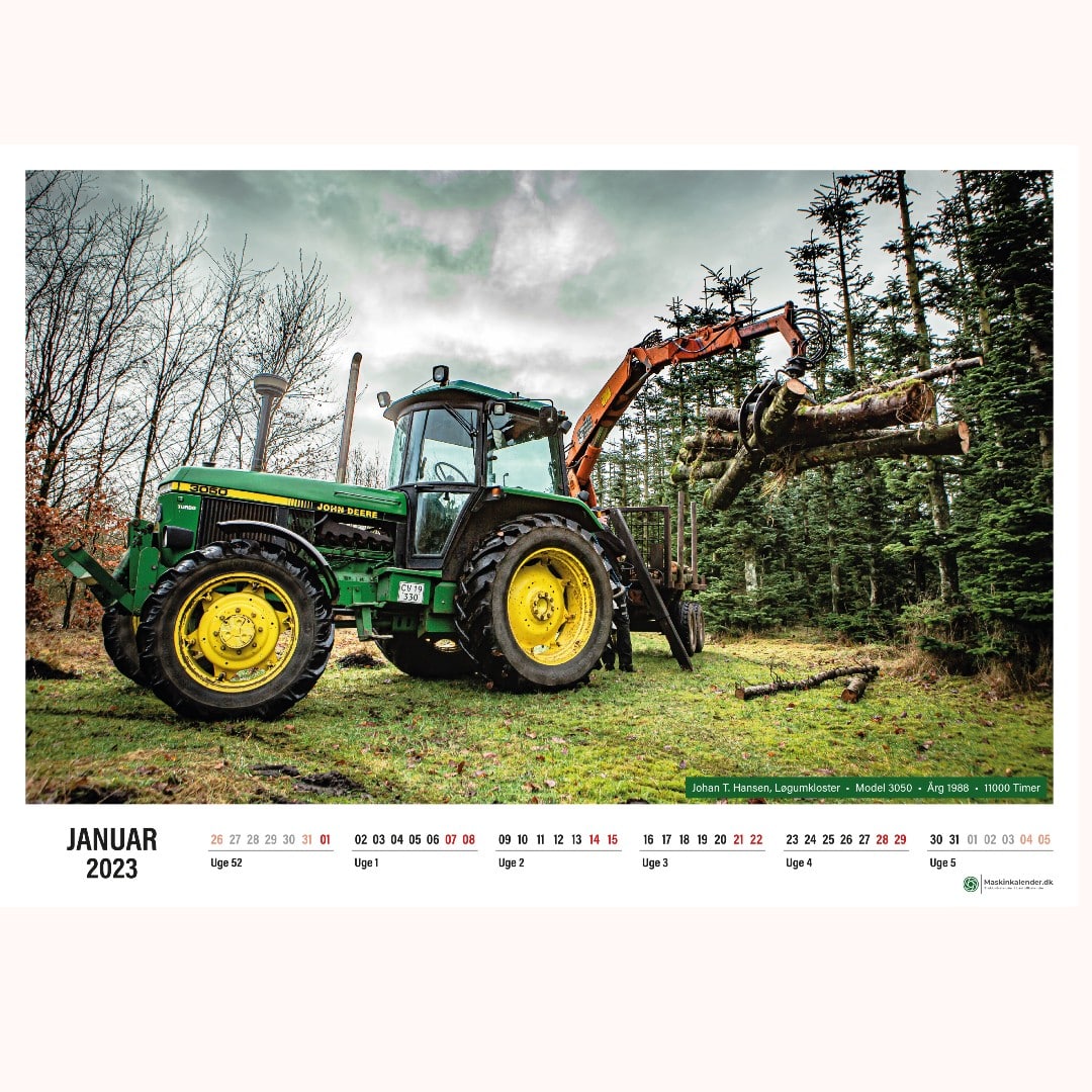 Traktorkalender  John Deere kalender 2023. Se Mere Her