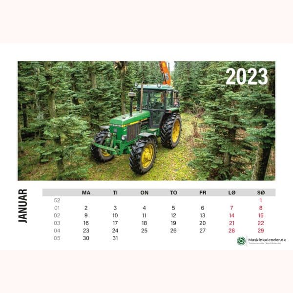 Traktorkalender med John Deere 2023