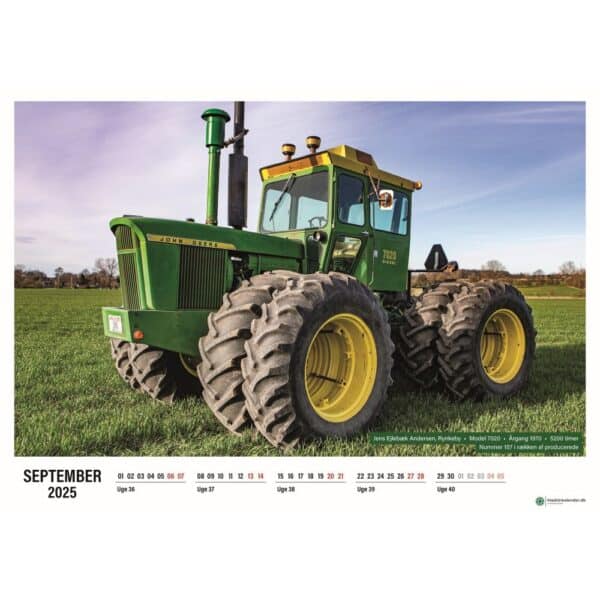 Traktorkalender, John Deere september 2025