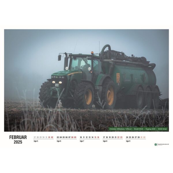 Traktorkalender, John Deere februar 2025